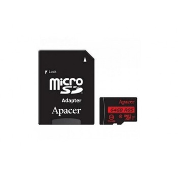 Card MicroSDXC cu adaptor, Apacer 64GB UHS-I clasa 10 , 85MB/s Card MicroSDXC cu adaptor, Apacer 64GB UHS-I clasa 10 , 85MB/s