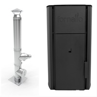 pachet centrala peleti fornello royal b 25 kw complet echipata pentru incalzire pompa circulatie vas expansiune automatizare  telecomanda buncar peleti tiraj fortat si cos de fum inox izolat 4 metri dn 120 mm imagen 34_0_
0