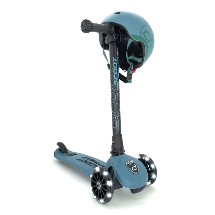 Scoot & Ride HighwayKick 3 Steel gyermek roller, könnyű kerekekkel, összecsukható, 3-6 éves korhoz