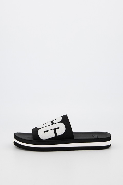 UGG, Papuci cu model grafic logo Zuma, Negru, 10