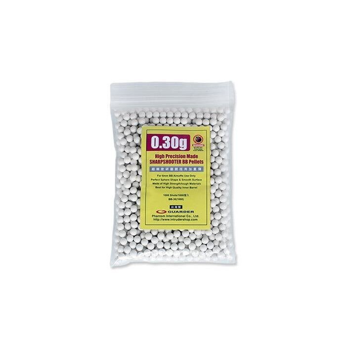 Bile Airsoft Guarder 0.30g 1000buc, albe