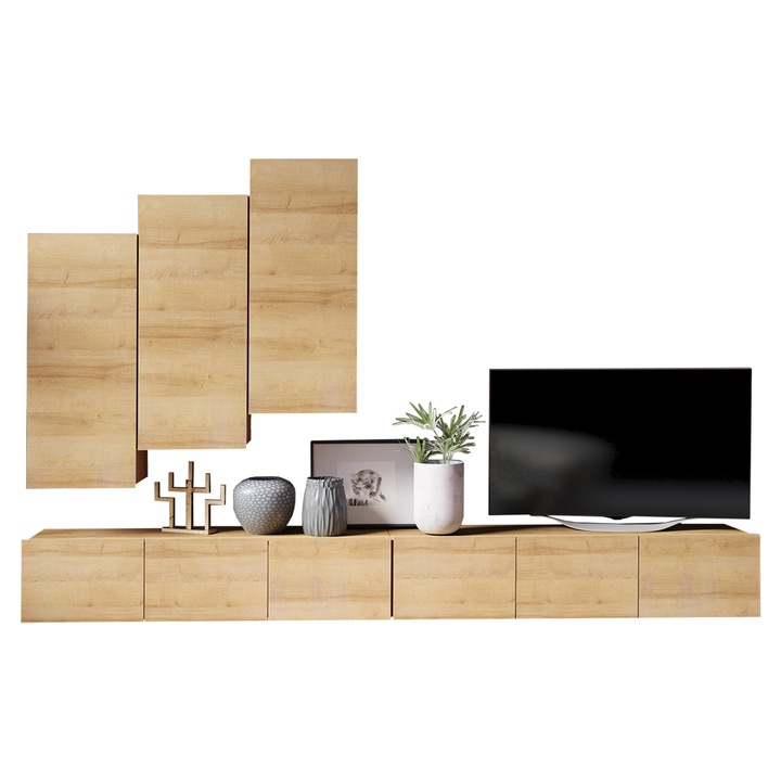 Set living camera de zi Bralani XX, MIRJAN24, stejar auriu