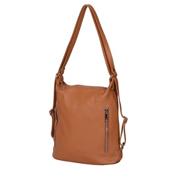 Geanta rucsac 2-in-1 din piele naturala Alessia cognac Geanta rucsac 2-in-1 din piele naturala Alessia cognac