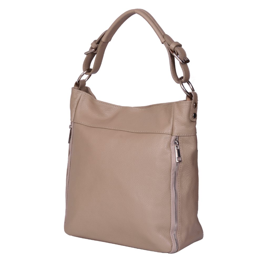 Geanta dama piele naturala Lucia bej