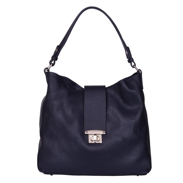 Természetes bőr táska Loredana sötétkék