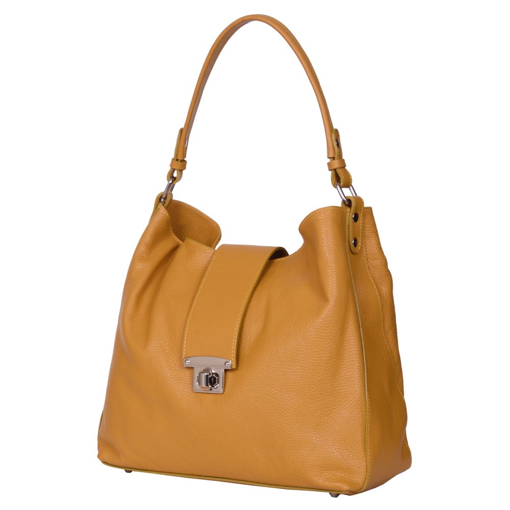 Geanta piele naturala Loredana galbena