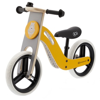 Bicicleta din lemn fara pedale Kinderkraft - Uniq honey, pentru copii