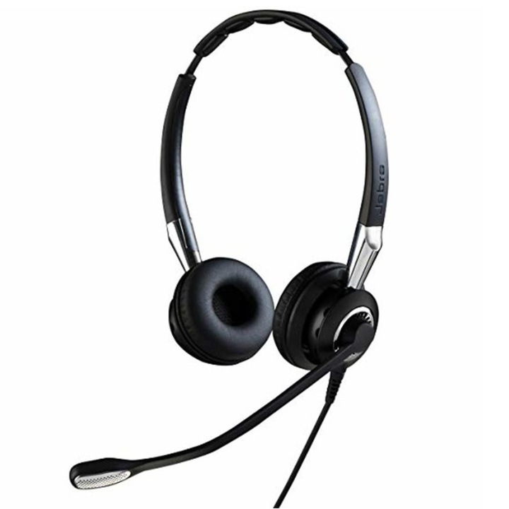 Слушалки Jabra BIZ 2400 II Duo, микрофон, QD жак, черни