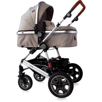 Carucior Lorelli 3 in 1 Lora, Colectia 2020, Beige String Carucior Lorelli 3 in 1 Lora, Colectia 2020, Beige String