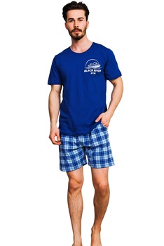 Pijama Barbati Gazzaz by Vienetta, Model Black River Pijama Barbati Gazzaz by Vienetta, Model Black River