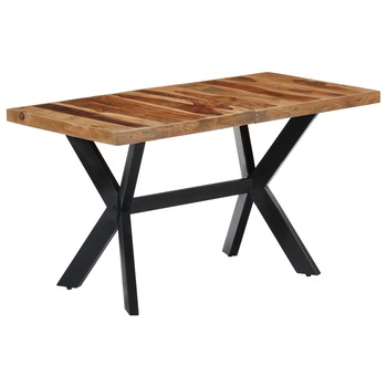 Masa de bucatarie, vidaXL, Lemn palisadru, 140 x 70 x 75 cm, Maro Masa de bucatarie, vidaXL, Lemn palisadru, 140 x 70 x 75 cm, Maro