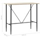 Masa de bar vidaXL, stejar, 120 x 60 x 110 cm, MDF, 14 kg 281548