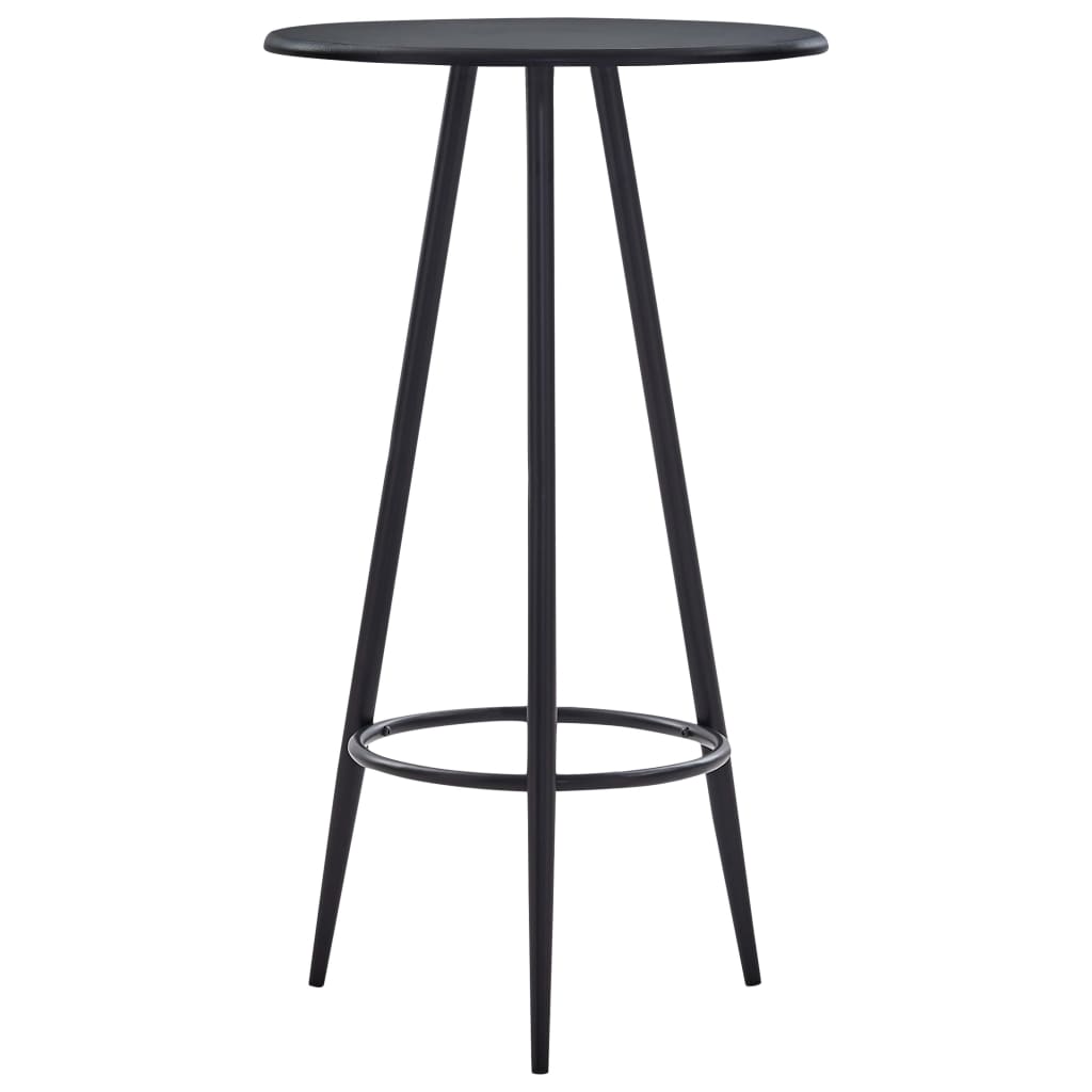 Masa de bar, vidaXL, MDF/Otel, 60 x 107,5 cm, Negru