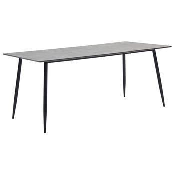 Masa de bucatarie, vidaXL, MDF/Otel vopsit electrostatic, 180 x 90 x 75 cm, Gri Masa de bucatarie, vidaXL, MDF/Otel vopsit electrostatic, 180 x 90 x 75 cm, Gri