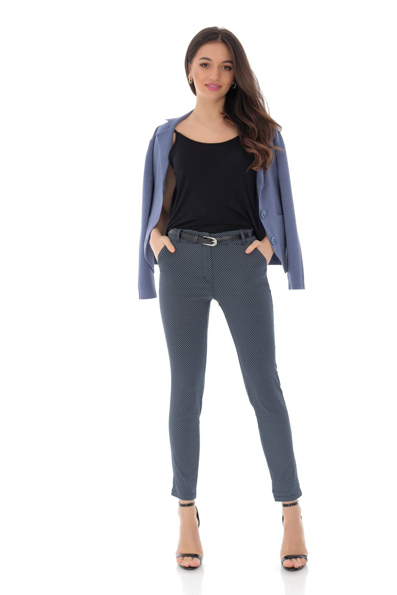 Pantaloni bleumarin cu buline, ROH - TR350