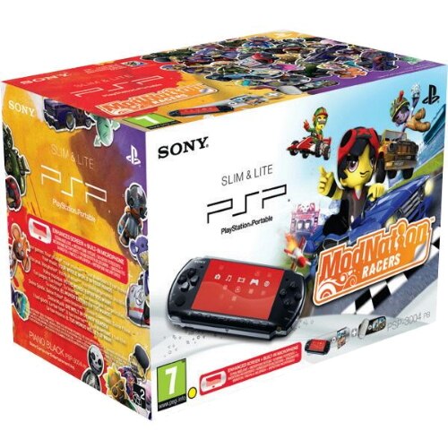 SONY PlayStationPortable セット Consola Sony Playstation Portable, Neagra + Joc ModNation + Pouch