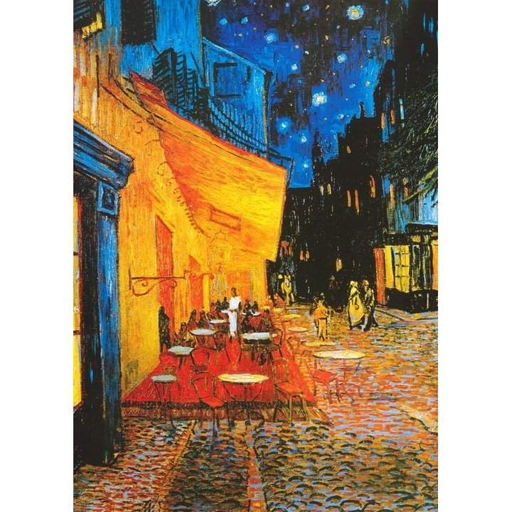 Tablou panza Vincent Van Gogh - Cafe terrace at night in Arles, 50x70 cm, Multicolor