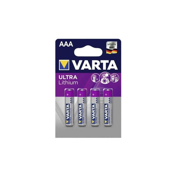 Baterie Ultra Lithium Varta AAA 6103 blister 4 buc