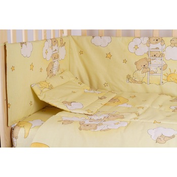 Aparatoare laterala 180 x 30 cm, ursuletul somoros galbena Aparatoare laterala 180 x 30 cm, ursuletul somoros galbena