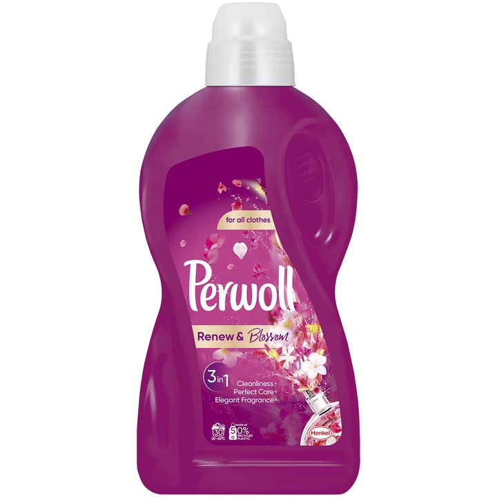 Течен перилен препарат Perwoll Renew & Blossom, 30 изпирания,1.8 л