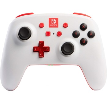Controller Enhanced Wireless Switch Controller Alb cu Rosu pentru Nintendo Switch Controller Enhanced Wireless Switch Controller Alb cu Rosu pentru Nintendo Switch