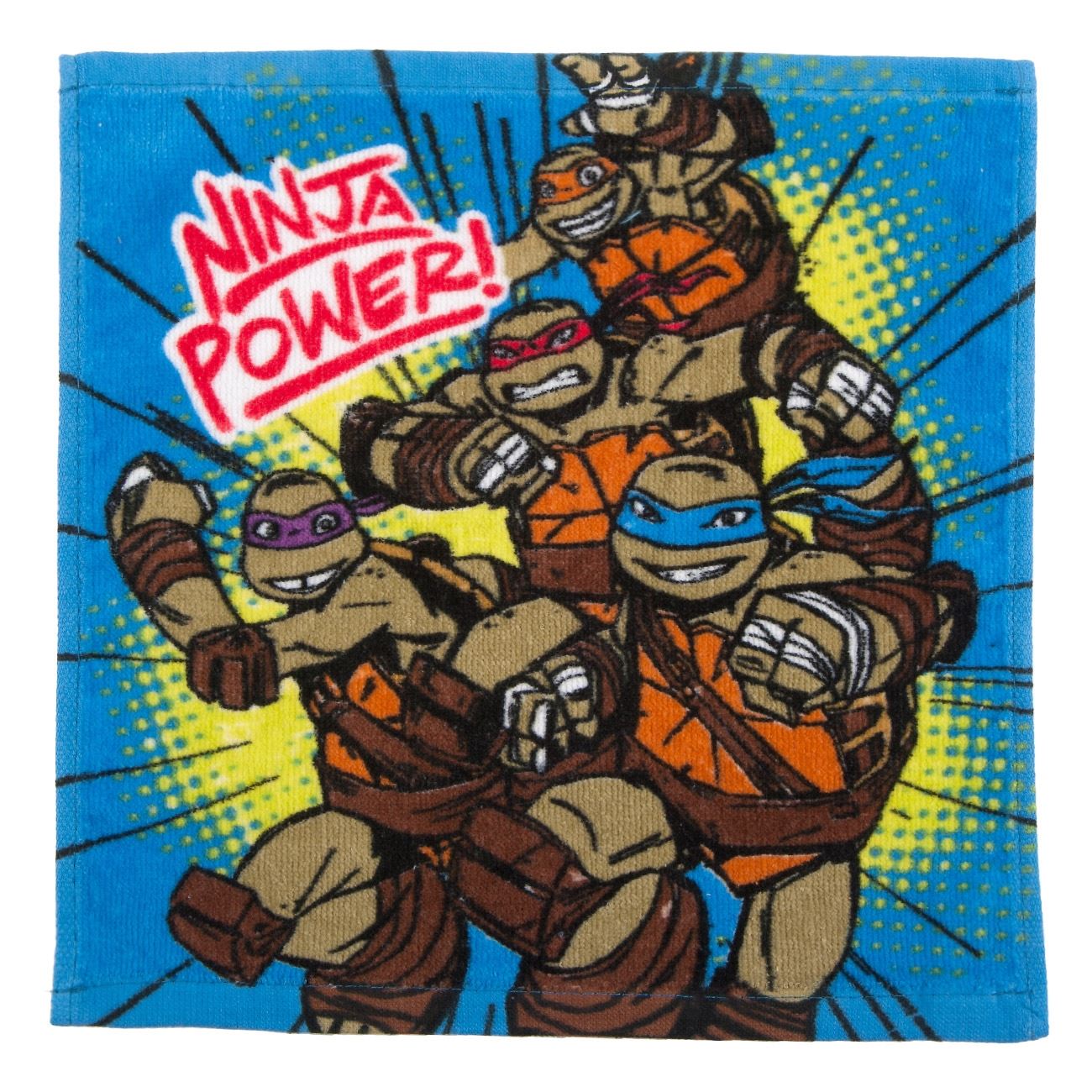 Prosop pentru copii, Zola®, bumbac, Broastele Ninja, 30x30 cm