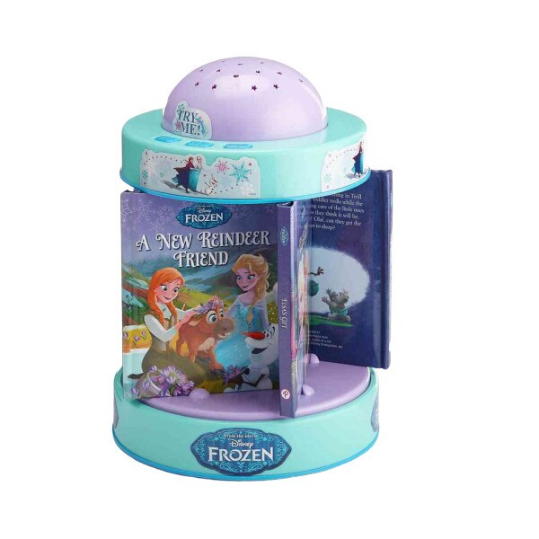 Carusel Frozen, biblioteca 5 carti si lampa de veghe, 3-6 ani, plastic