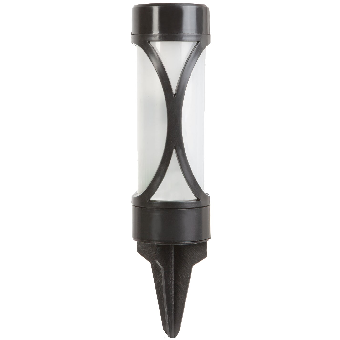 Lampa solara LED alb + RGB Garden of Eden, cu plexiglas, senzor crepuscular, acumulator 200 mAh, 280 mm, Negru