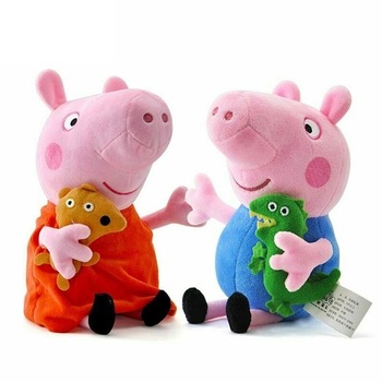 Set 2 Jucarii Din Plus Peppa Pig si George 40 cm, Best Toys Set 2 Jucarii Din Plus Peppa Pig si George 40 cm, Best Toys