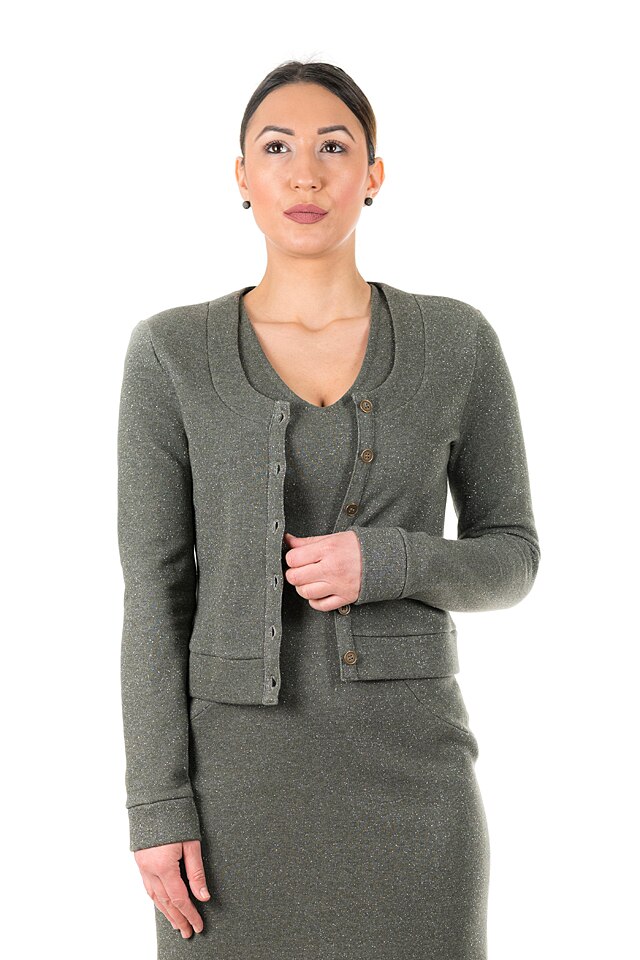 Jacheta Little spring Steffboutique, Material 65% bbc, 25% wool, 10% pes, Verde, Verde