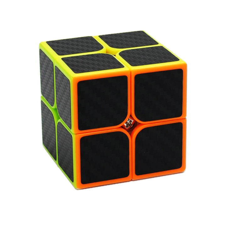 Cub Magic 2x2x2 Yumo Cube, stickere fibra de carbon, 191CUB-1