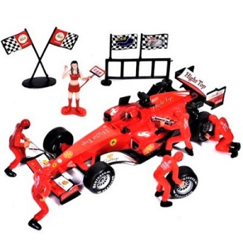 Masina de formula 1 cu Pit Stop, sunete si accesorii