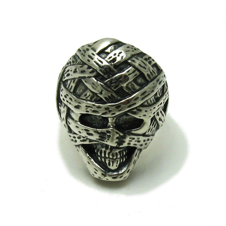 Мъжки сребърен пръстен Empress Череп R001602, проба 925