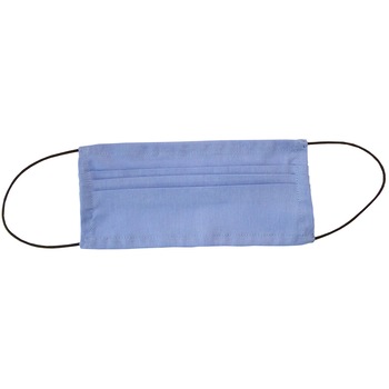 Masca refolosibila din Bumbac cu 3 pliuri Elastic, Albastru-deschis Masca refolosibila din Bumbac cu 3 pliuri Elastic, Albastru-deschis