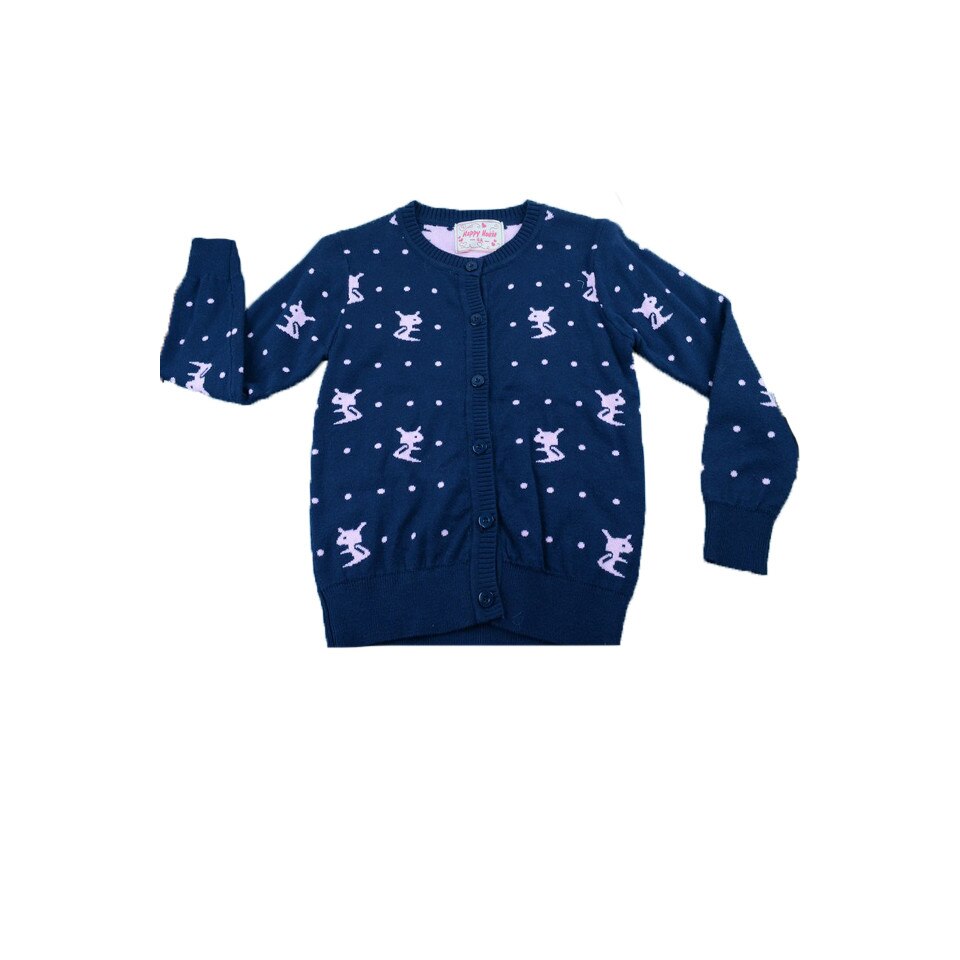 Cardigan maneca lunga pentru fete Happy House BL-183, Bleumarin