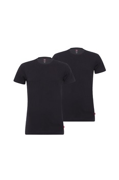 Levi's, Set de tricouri slim fit de casa - 2 piese, Negru Levi's, Set de tricouri slim fit de casa - 2 piese, Negru