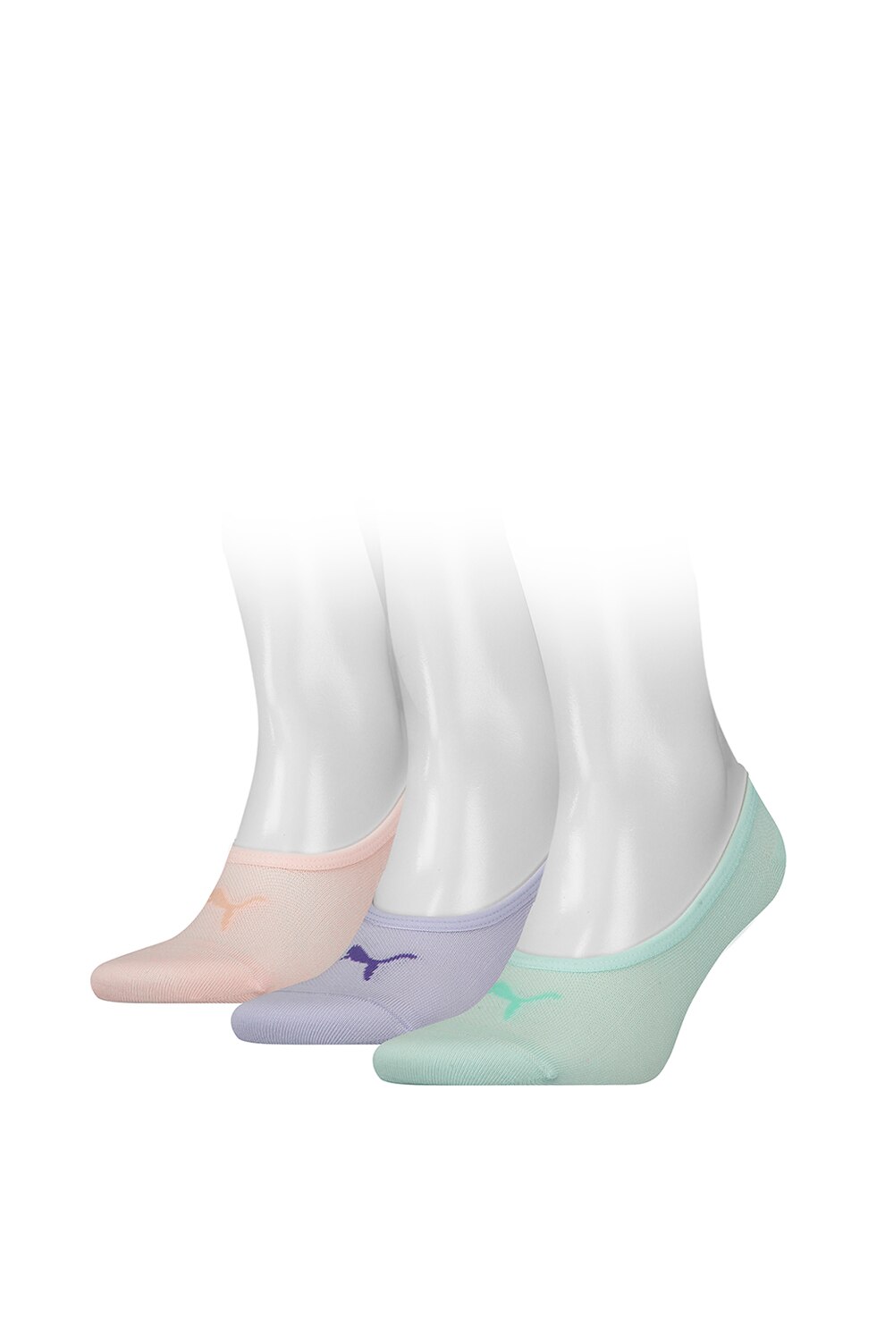 Puma, Set de sosete scurte unisex cu model logo - 3 perechi