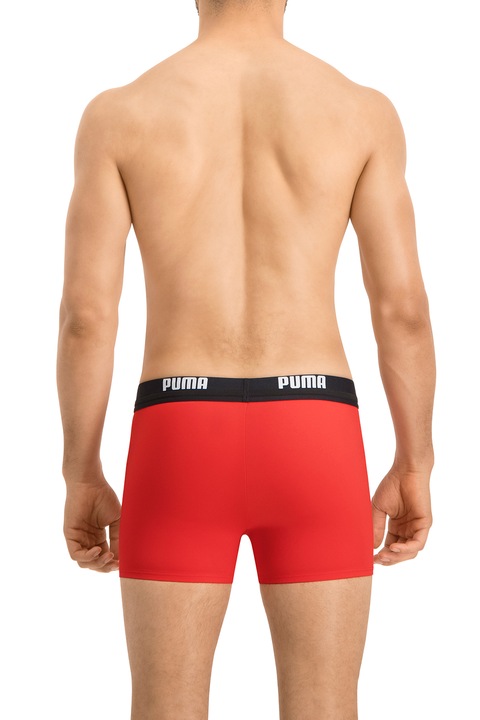 Puma, Boxeri de baie cu snur pentru ajustare, Alb/Negru/Portocaliu