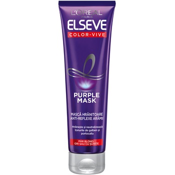 Masca de par L'Oreal Paris Elseve Color Vive pentru par blond/gri, 150 ml Masca de par L'Oreal Paris Elseve Color Vive pentru par blond/gri, 150 ml
