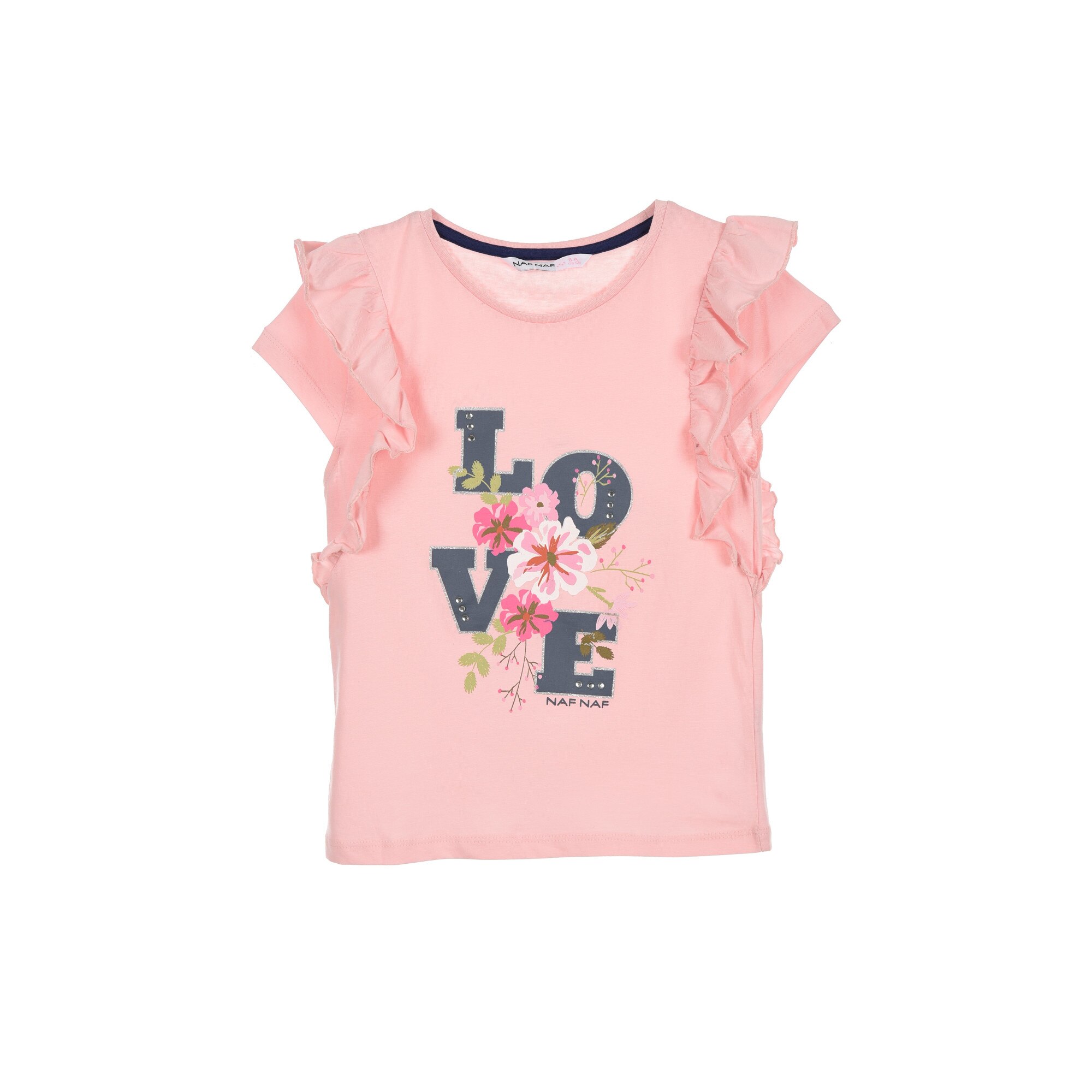 Tricou NAF NAF Romantic girl, roz