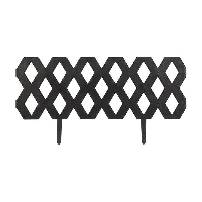 Gard/bordura flexibil, cu infigere in sol, plastic ABS, 60 x 22 cm, negru, ideal pentru delimitarea straturilor de flori, a trotuarelor de gradina, sau al gazonului