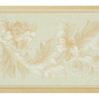 Bordura de tapet, vinil compact, extralavabil, pe suport de hartie 302 crem/auriu18cm x 10m Bordura de tapet, vinil compact, extralavabil, pe suport de hartie 302 crem/auriu18cm x 10m