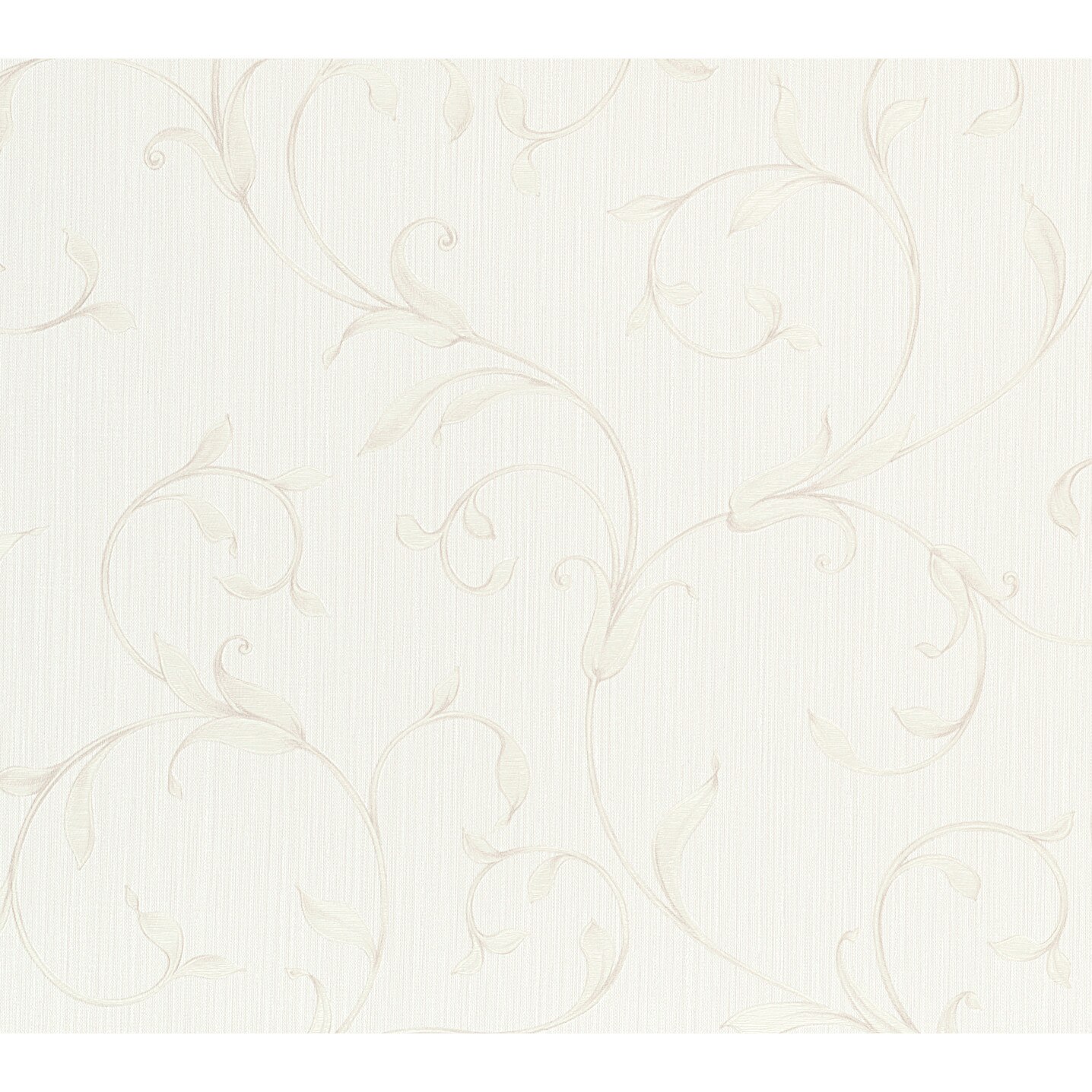 Tapet clasic, model cu frunze, vinil compact, extralavabil, pe suport de hartie 91711 crem 53cm x 10m