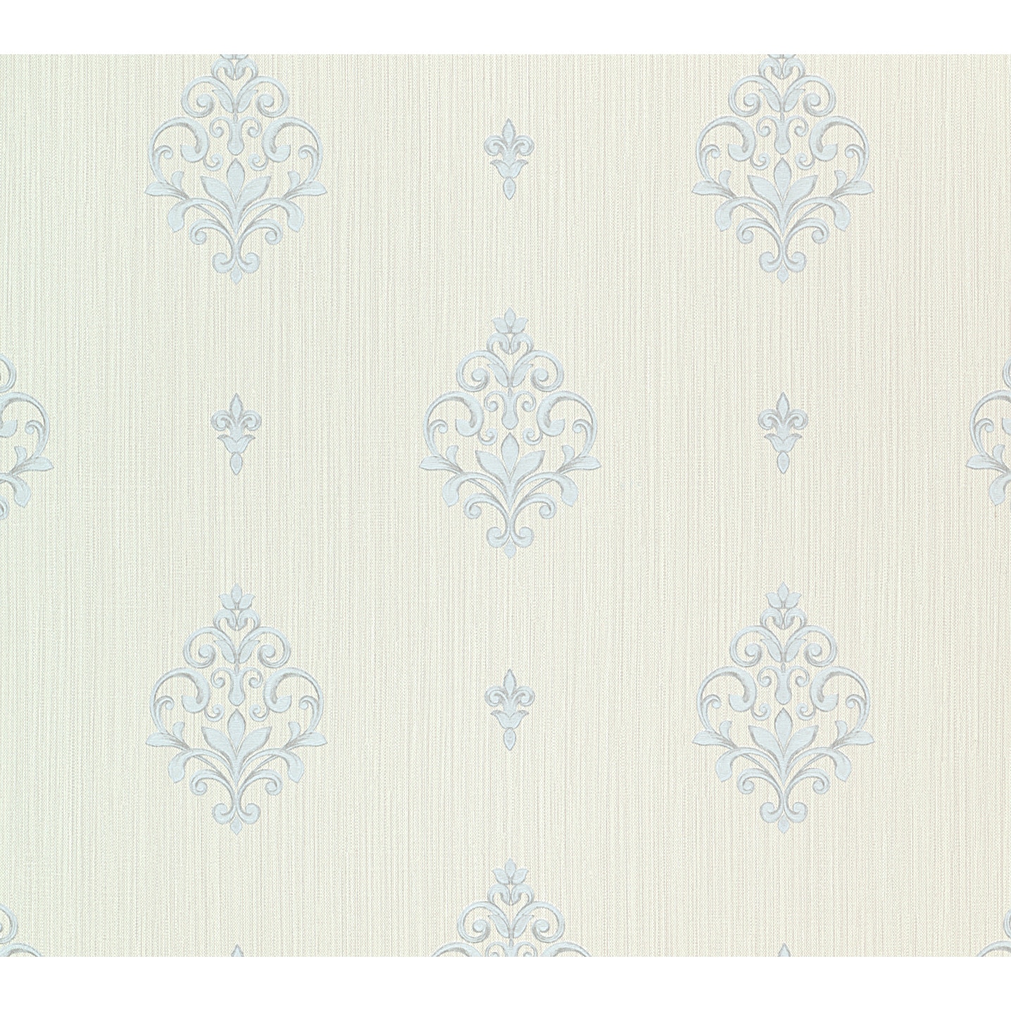 Tapet clasic, model baroc mic, vinil compact, extralavabil, pe suport de hartie 91808 argintiu/gri 53cm x 10m
