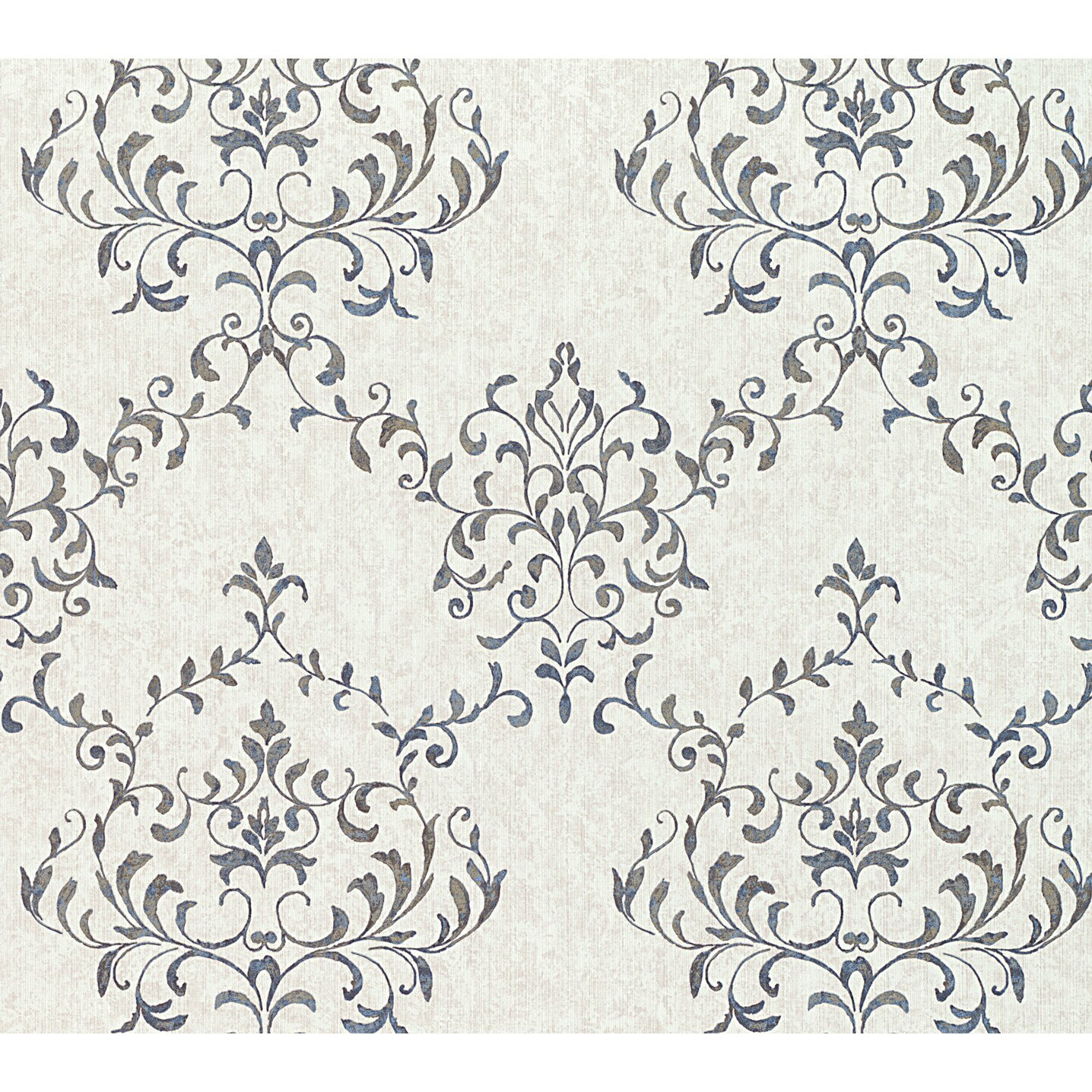 Tapet clasic, model baroc, vinil compact, extralavabil, pe suport de hartie 93007 gri 53cm x 10m
