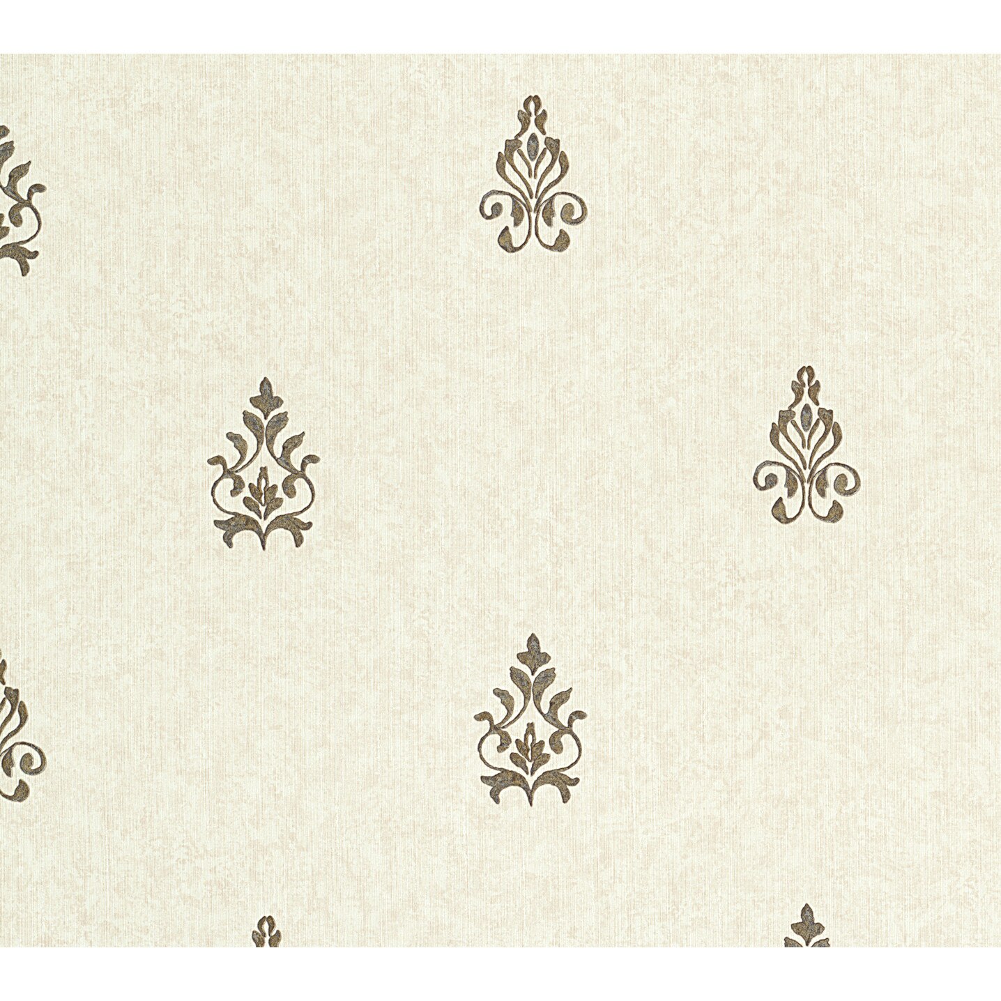 Tapet clasic, model baroc mic, vinil compact, extralavabil, pe suport de hartie 93107 gri/auriu 53cm x 10m