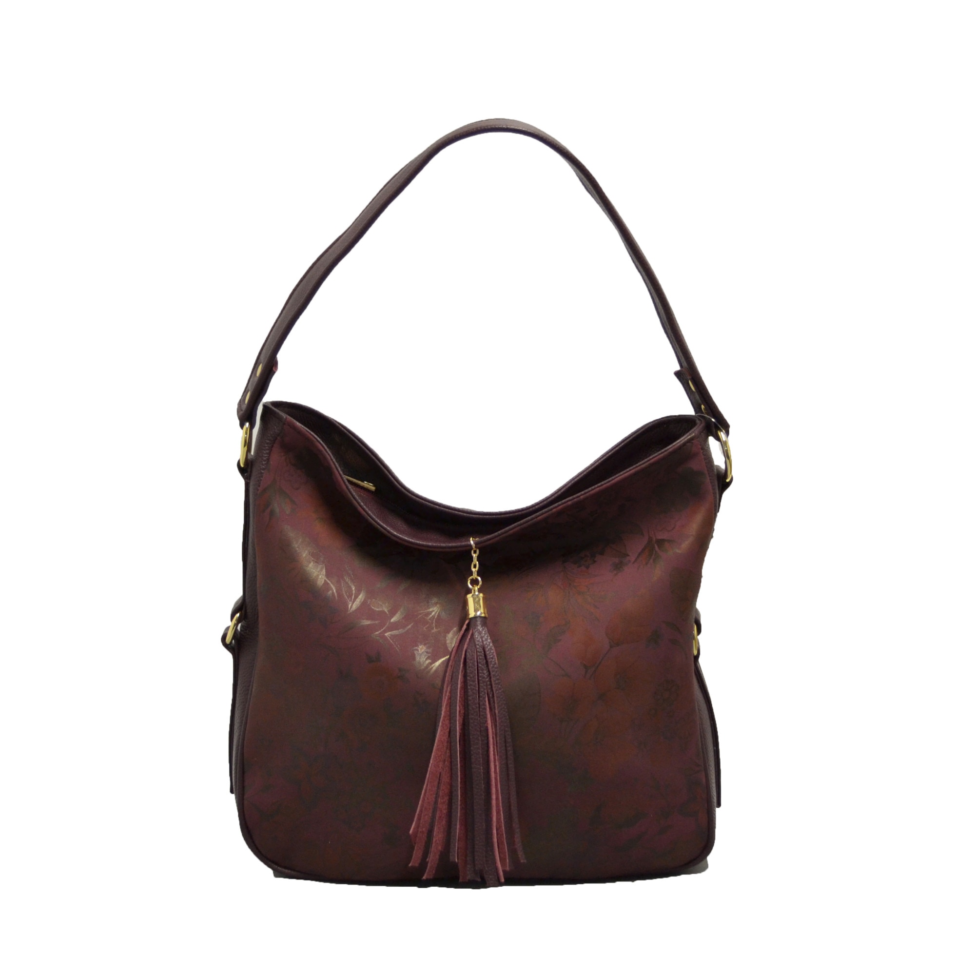 Geanta dama,Zea,piele naturala,visinie(17801)