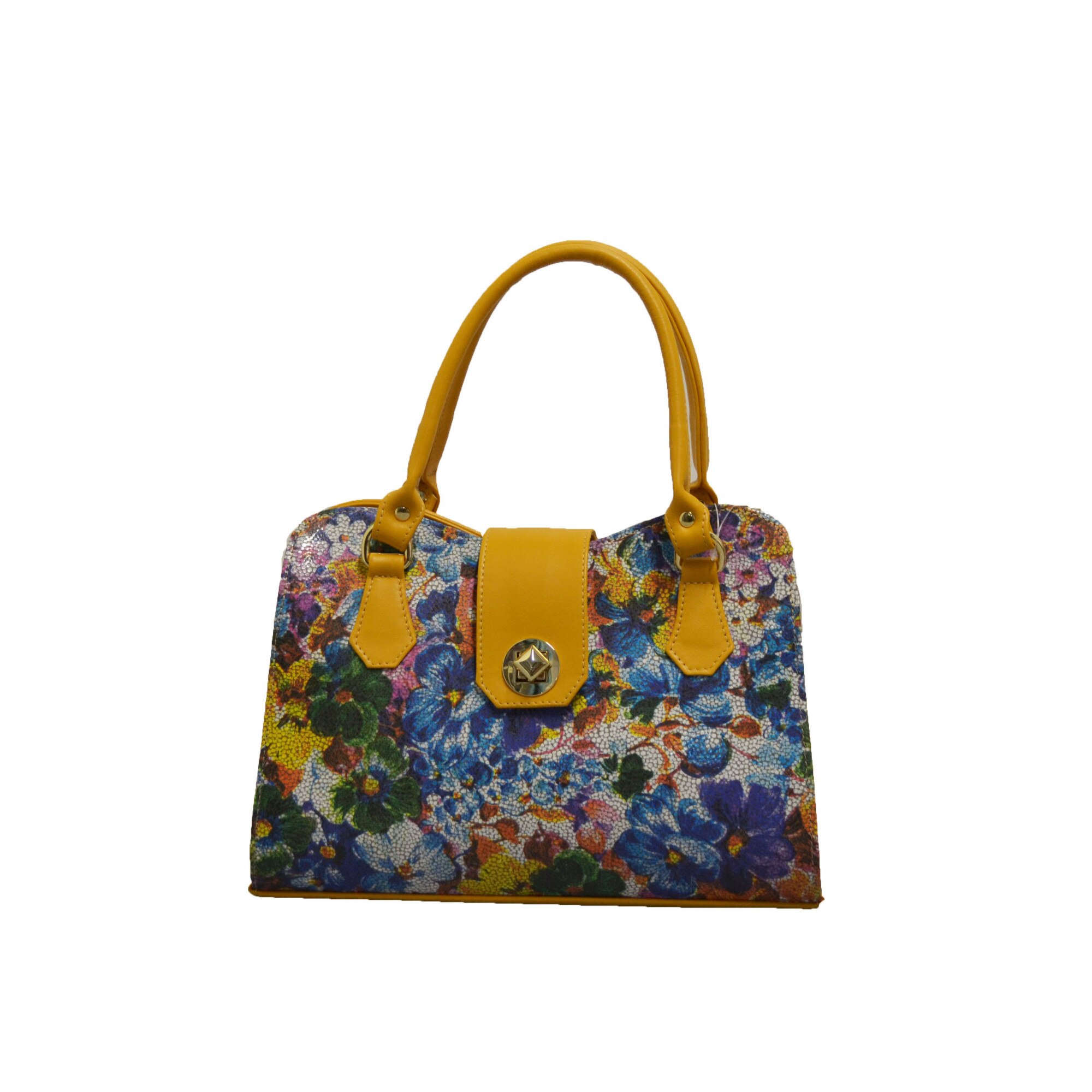 Geanta dama,Zea,piele naturala,galben (2503)