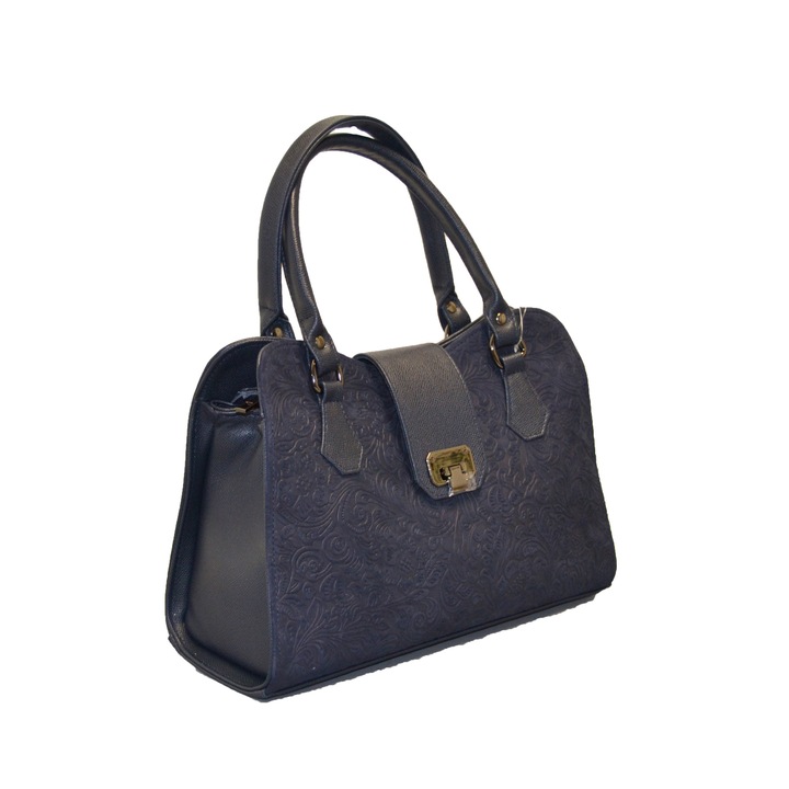 Zea 2509 Női táska, valódi bőr, Kék