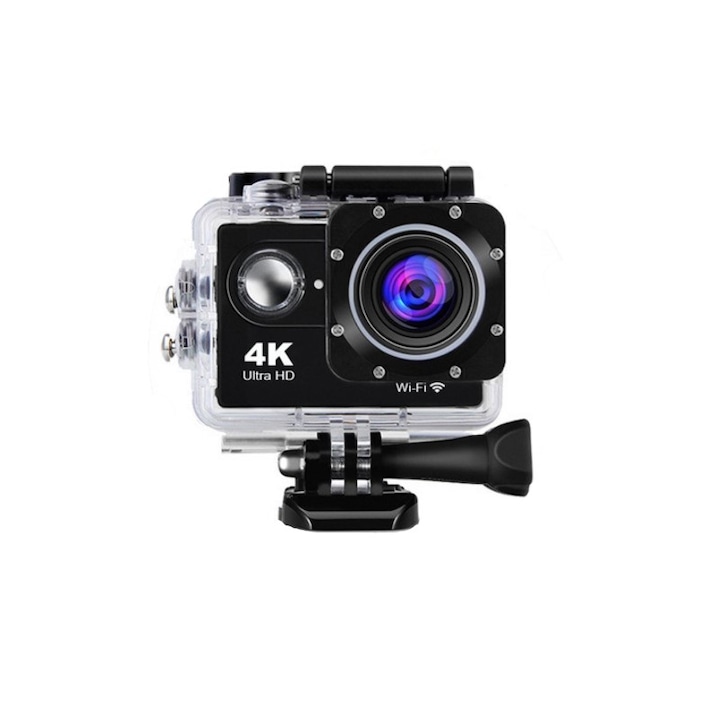 AIX Ultra HD AIX sportvideokamera, Action Camera, vízálló, WiFi 2.0, víz alatti sisak, sportsí videofelvételekhez, fekete